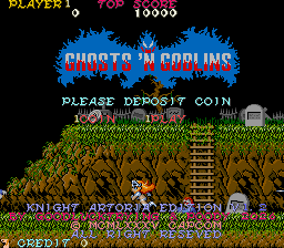 Ghosts'n Goblins - Knight/Maiden Artoria Edition (+ Enhanced Gameplay Edition) (Arcade) Romhack