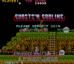 Ghosts'n Goblins - Enhanced Gameplay Edition (Arcade) Romhack