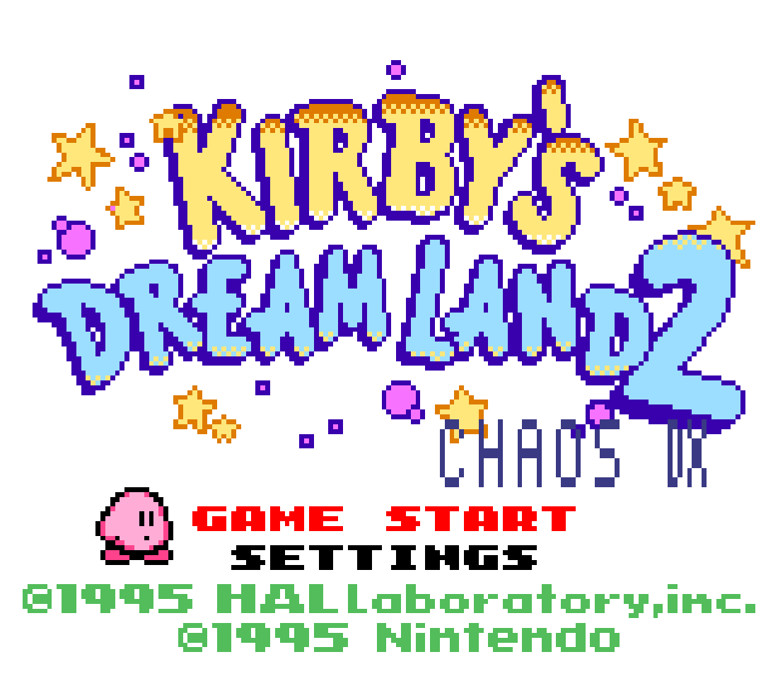 Kirby's Dream Land 2: CHAOS DX (Game Boy) Romhack