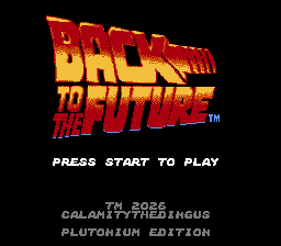 Hack Nintendo Rom Back to the Future: Plutonium Edition (Nintendo Entertainment System ...