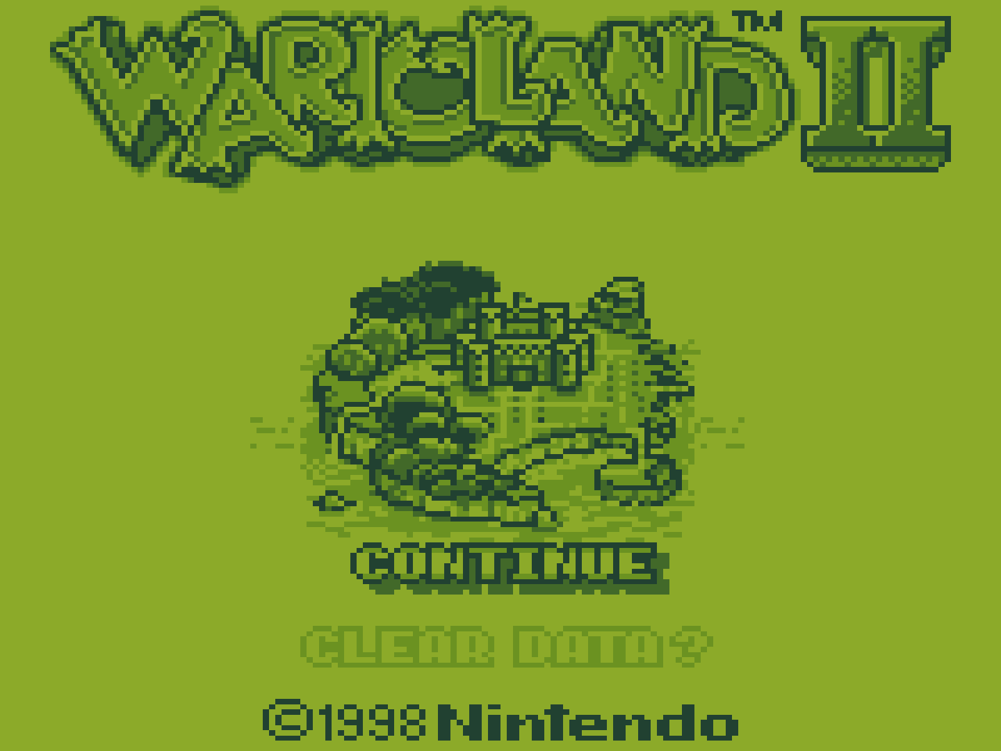 Wario Land 2 - Stage 5-2 Wall Fix (B&W) (Game Boy) Romhack