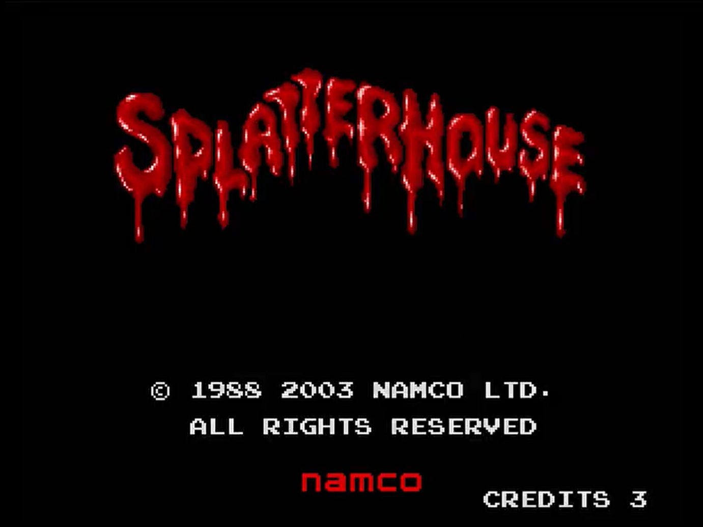 Title screen of the game Splatterhouse