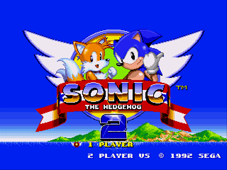 The default Title Screen of Sonic the Hedgehog 2