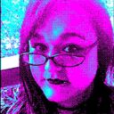 an image of fridaywitch, condensed down to a CGA color palette